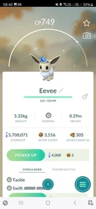 Pokemon Shiny Eevee ( Moon Crown ) Go - Picture 1 of 2