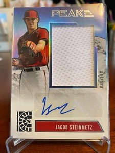 JACOB STEINMETZ 2022 PANINI CAPSTONE PEAK JERSEY PATCH AUTO ARIZONA AUTOGRAPH ⚾