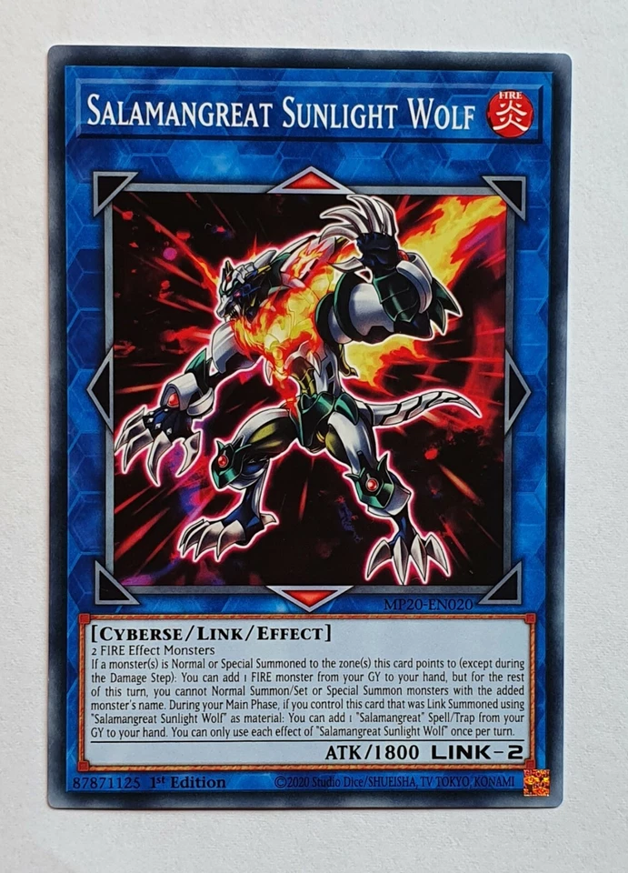 Yugioh MP20-EN020 Salamangreat Sunlight Wolf 1st Edition MINT - Bild 1 von 1
