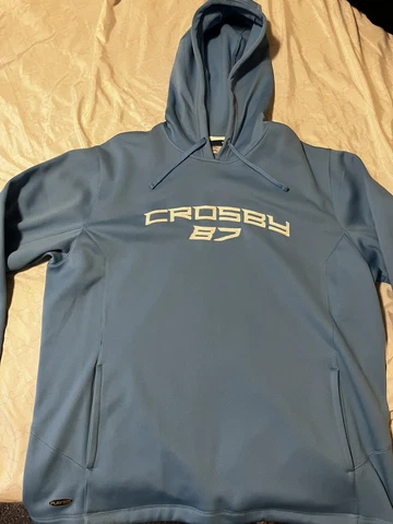 Reebok Sidney Crosby Branded Light Blue Hoodie XL Cover