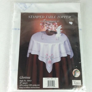 Tobin Stamped Table Topper Gloriosa 36" Square Style #55012  - Picture 1 of 8