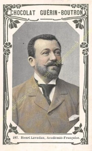 Carta Da Commercio Chromo Foto HENRI LAVEDAN Scrittore Autore Circa 1870 1913 - Picture 1 of 2
