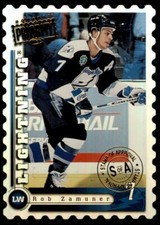 1997-98 Donruss Priority Stamp of Approval Rob Zamuner /100 Lightning #112