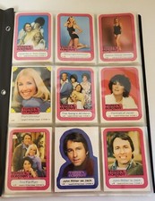 Vintage Three's Company Trading Cards Complete Set 44 stickers & some puzzle pie