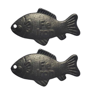 2pcs Cast Iron Fish for Cooking Natural Iron Supplement Infuser Fish-Shaped - Picture 1 of 12