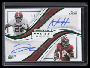 Autógrafos Immaculate Collegiate 2023 Emerald Harris Gibbs radiocontrol doble automático 4/5 - Imagen 1 de 2