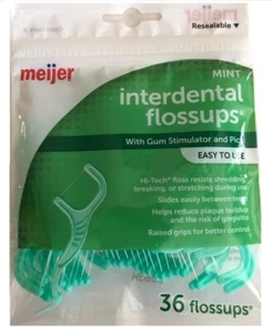 Neuwertiger Geschmack Interdental Zahnseiden mit Kaugummi Stimulator & Pick 1er-Pack 36 Zahnseiden - Bild 1 von 3
