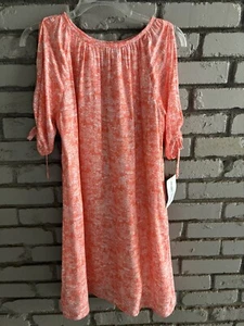 NEW NWT Maggie Breen 14 Girl Orange Toile Print Split Sleeve Bow Dress - Picture 1 of 5