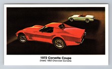 Advertisement 1972 Chevrolet Corvette Coupe, Antique, Vintage Postcard