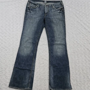 Pantalones de mezclilla bootcut boulet de plata de ley para mujer talla 31 embellecidos lavado claro - Imagen 1 de 13