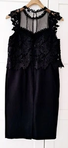 Glamour Ladies Black Lace Pencil Dress Size 10 BNWT Rrp £79 - Picture 1 of 10