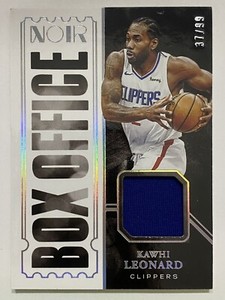 2020-21 Panini Noir Kawhi Leonard Game Used Material /99