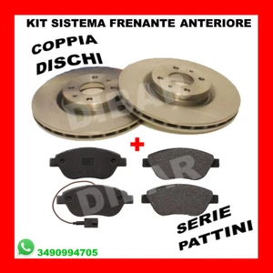KIT DISCHI FRENO + PASTIGLIE FIAT BRAVO II 1.9 D MJET DAL 2007 KW88 CV120 ANT 16 - Imagen 1 de 4