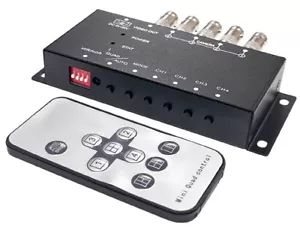 4-Channel Mini Quad View BNC Video Processor With IR Remote - Picture 1 of 8