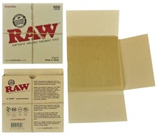 RAW Unrefined Parchment Paper Squares 5" x 5" 100 Sheet Pack~New In Box Silicone