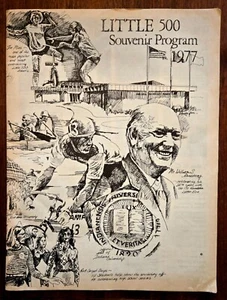 VINTAGE 1977 Indiana University Hoosiers LITTLE 500 BIKE RACE PROGRAM! - Picture 1 of 5