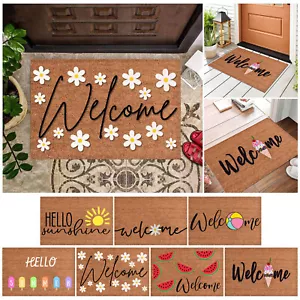 Hello Sunshine Doormat Outdoor Rug Coir Doormat Welcome Mat for Front Door Decor - Picture 1 of 39