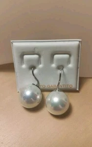 Orecchini Donna Pendenti Argento 925 Perla Bianca - Foto 1 di 10