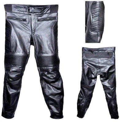 Motorcycle Pants Leather Trouser Armour Protection Biker Touring Leather Pants - Image 1 of 3