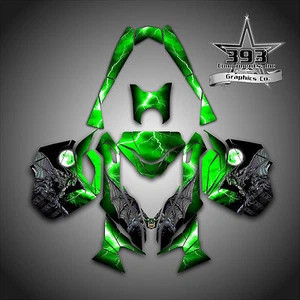 KIT DE CALCOMANÍA DE GRÁFICOS TRINEO SKI-DOO REV XM SUMMIT MOTO DE NIEVE VERDE GUARDIÁN - Imagen 1 de 1