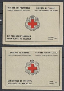 Belgium 1953 OBP 914A+914B RED CROSS Booklets  MNH  VF - Picture 1 of 1