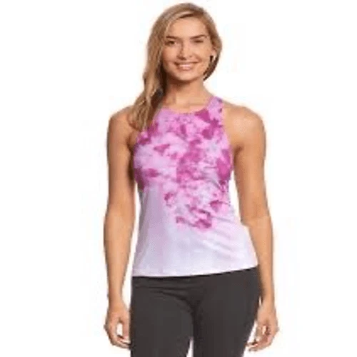 PRANA Women’s Violet Sol Purple Pink Racerback Boost Printed Yoga Tank Top Size - Image 1 of 4