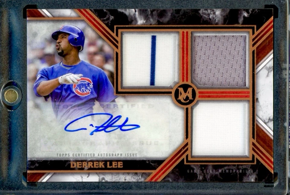 Colección Museo Topps 2022 Derek Lee muestras exclusivas triple reliquia automática/25 Foto 1 de 2