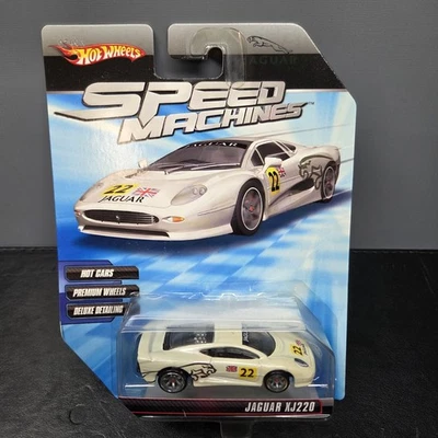Hot Wheels 2010 Speed Machines Jaguar XJ220 - Blanco | Raro Superdeportivo Diecast Nuevo en Paquete Foto 1 de 4