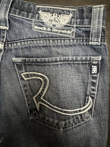 Rock Republic Jeans Mens vintage  Grunge straight leg button fly Dark y2k 29x32 - Picture 1 of 16