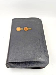Vtg Holy Bible RED LETTER MASTER ART Edition King James Leather 1913 Thumb Index - Picture 1 of 16
