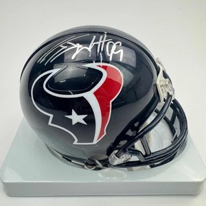 Autographed/Signed J.J JJ Watt Houston Texans Mini Football Helmet JSA COA - Picture 1 of 4