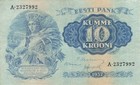 Estland Estonia 10 Krooni 1937 P67 VF+ (Serie A)