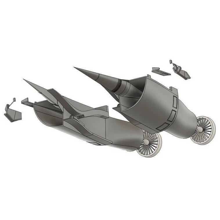 1/48 F-111D/E/F/G, FB-111A Seamless Triple Plow-II Intakes for Hobby Boss Kits - Image 1 of 1