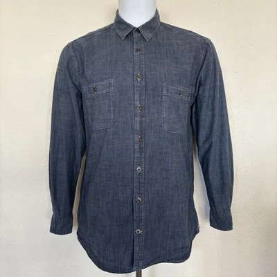 Pierre Cardin Paris Men's Denim Shirt Blue Large L Long Sleeve Casual Smart - Image 1 of 4