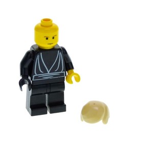 1x Lego Minifigure Star Wars Luke Skywalker Jedi Robe 1 Hand Black 7201 sw0068