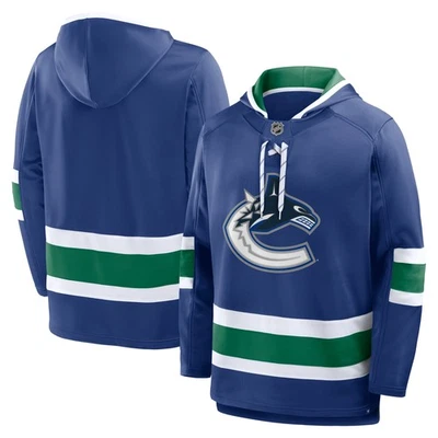 Men's Fanatics Blue Vancouver Canucks Prime Time Fleece Hoodie - Image 1 of 4