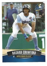 2016 Myrtle Beach Pelicans Rashad Crawford Chicago Cubs