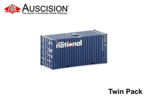 Auscision (CON-4) GESEACO With Roof Hatch - 20' Container - Twin Pack - HO Scale - Picture 1 of 1