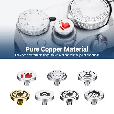 JJC Copper Shutter Release Button for Sony RX10 IV III RX1RII RX1R RX1 Leica Q3 - Image 1 of 4