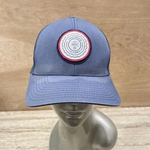 Travis Matthew Hat FlexFit Tech 110 Blue Trucker Mesh Snapback Hat Cap -Stained - Picture 1 of 9