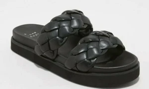 A New Day Damen-Sandalen Salbei geflochtenes Fußbett schwarz 9,5 neu mit Etikett - Bild 1 von 1