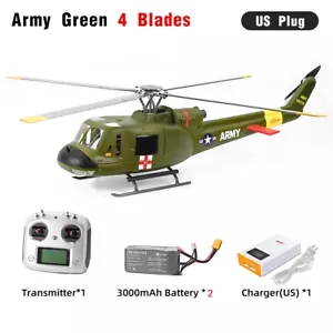 FlyWing UH1 V4 RC Elicottero M10 GPS H1 Altitude Hold 4 Eliche 2 Batterie - Foto 1 di 17