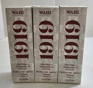 3 NEW Wahl Professional 1919 Aftershave Moisturizer All Day Hydration 3.4FlOz Ea - Picture 1 of 6