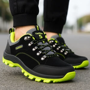 Zapatos de Senderismo para Hombres Aire Libre Agarre Caminar Entrenadores Con Cordones Ligeros Talla 6 7 8 - Imagen 1 de 8