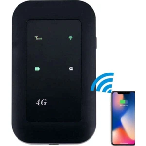 Router Wifi Wireless 4G LTE, Max 150Mbps, 2100mAh, 10 User, Nero, ABS - Imagen 1 de 8