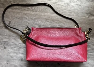 Bolso de mano italiano 2 en 1 de cuero rojo Valentina - Imagen 1 de 10