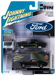 2022 Johnny Lightning *STORAGE TIN 3B* Green 1968 Ford Mustang GT NIP - Picture 1 of 1