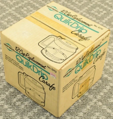 Vintage WEST BEND Quick Drip Carafe 12 Cup Replacement Glass 5712 - 56612 56622 - Image 1 of 4
