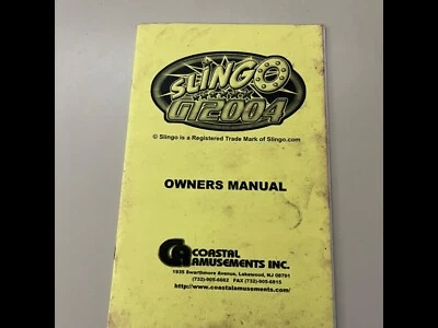 Sling O GT2004 Arcade Owner Manual - Image 1 of 2