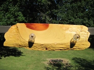  Espositore da parete in cedro rosso bordo vivo - Foto 1 di 5